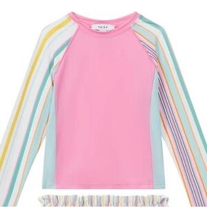 Reiss Amelia Rashguards Swimsuit Pink Size 11-12 Y
